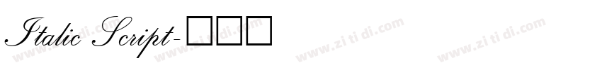 Italic Script字体转换